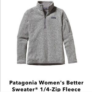 Grey Patagonia better sweater quarter zip